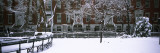 Snowcapped Benches in a Park, Washington Square Park, Manhattan, New York, USA wandtattoos von Panoramic Images 