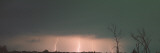 Forked Lightning Striking over a Field Wall Decal by Panoramic Images 