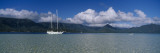 Sailboat in a Bay, Kaneohe Bay, Oahu, Hawaii, USA Wall Decal by Panoramic Images 