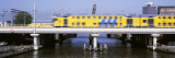 Train Crossing over the River, Amsterdam, Netherlands Wall Decal by Panoramic Images 