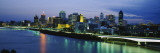 Skyscrapers Lit Up at Dusk, Brisbane, Queensland, Australia Vinilos decorativos por Panoramic Images