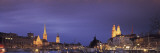 Cityscape of Zurich at Christmas, Zurich, Switzerland Wall Decal by Panoramic Images 