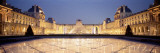 Light Illuminated in the Museum, Louvre Pyramid, Paris, France Wall Decal by Panoramic Images 