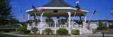 American Flags Swaying Around a Gazebo, Honeoye, Richmond, New York State, USA Wall Decal by Panoramic Images 