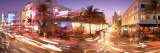 Traffic on a Road, Ocean Drive, Miami, Florida, USA Wall Decal by Panoramic Images 