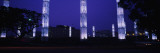 Light Sculptures Lit Up at Night, Lax Airport, Los Angeles, California, USA Wall Decal by Panoramic Images 