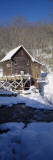 House in a Snow Covered Landscape, Glade Creek, Grist Mill Babcock State Park, West Virginia, USA Wall Decal by Panoramic Images 