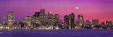 Urban Skyline by the Shore at Night, Boston, Massachusetts, USA Wall Decal by Panoramic Images 