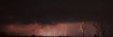 Forked Lightning under Dramatic Cloud Striking over a Field Wall Decal by Panoramic Images 