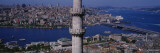 Minaret with Bridge Across the Bosphorus in the Background, Istanbul, Turkey Wall Decal by Panoramic Images 