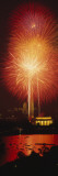 Fireworks Display at Night, Capitol Building, Lincoln Memorial, Washington D.C., USA Wall Decal by Panoramic Images 