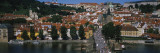 Tourists on a Bridge, Charles Bridge, Vltava River, Prague, Czech Republic Wall Decal by Panoramic Images 
