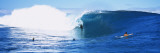 Three People Bodyboarding in the Ocean, Tahiti, French Polynesia Autocollant mural par Panoramic Images 