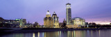 Buildings Lit Up at Night, Swissotel Krasnye Holmy Hotel, Moskva River, Moscow, Russia Wall Decal by Panoramic Images 