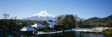 Houses in Front of a Mountain, Mt Fuji, Honshu, Japan Wall Decal by Panoramic Images 