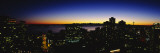Buildings Lit Up at Dusk, Seattle, Washington State, USA Wall Decal by Panoramic Images 