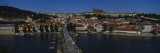 Tourists on a Bridge, Charles Bridge, Vltava River, Prague, Czech Republic Wall Decal by Panoramic Images 