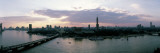 Aerial View of a Bridge over Nile River, Cairo, Egypt Autocollant mural par Panoramic Images 