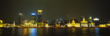 Buildings at the Waterfront Lit Up at Night, Pudong, Huangpu River, Shanghai, China Wall Decal by Panoramic Images 