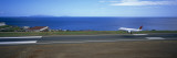 Airplane Landing at an Airport, Funchal Airport, Funchal, Madeira, Portugal Vinilos decorativos por Panoramic Images