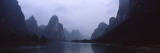 River Passing Through a Hill Range, Guilin Hills, Li River, Yangshuo, China Wall Decal by Panoramic Images 