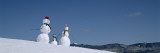 View of Snowmen in Snow Covered Landscape, Waterbury, Vermont, USA Vinilos decorativos por Panoramic Images