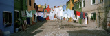 Clothesline in a Street, Burano, Veneto, Italy Autocollant mural par Panoramic Images 