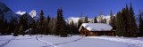 Tourist Lodge in Snow Covered Field, Naiset Cabins and Huts, Mt Assiniboine Provincial Park, Canada Wall Decal by Panoramic Images 