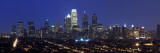 Buildings Lit Up at Night in a City, Comcast Center, Center City, Philadelphia Wall Decal by  Panoramic Images