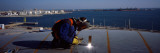 Person Welding in a Chemical Plant, Tarragona, Tarragona Province, Catalonia, Spain Wall Decal by Panoramic Images 