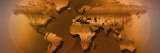 Close-up of Map of World Wandabziehbild von Panoramic Images 