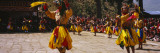 Dancers Performing in a Traditional Paro Tsechu Festival, Paro, Bhutan Wall Decal by Panoramic Images 