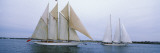 Sailboats in the Sea, Narragansett Bay, Newport, Newport County, Rhode Island, USA Wall Decal by Panoramic Images 