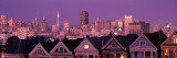 Skyscrapers Lit Up at Night in a City, San Francisco, California, USA Autocollant mural par Panoramic Images 