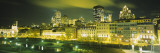 Buildings in a City Lit Up at Night, Auberge Du Vieux Port, Montreal, Quebec, Canada Wall Decal by Panoramic Images 