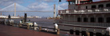 Ferry in River, Georgia Queen, Talmadge Bridge, Savannah River, Savannah, Chatham County, Georgia Wall Decal by Panoramic Images 