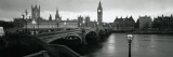Bridge across a River, Westminster Bridge, Houses of Parliament, Big Ben, London, England Autocollant mural par  Panoramic Images