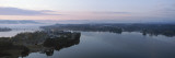 Aerial View of a Lake, Lake Burley Griffin, Canberra, Australia Vinilos decorativos por Panoramic Images Aerial View of a Lake, Lake Burley Griffin, Canberra, Australia Vinilos decorativos por Panoramic Images