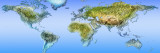 Carte du monde Autocollant mural par Panoramic Images 