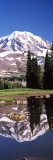 Reflection of a Mountain in a Lake, Mt Rainier, Pierce County, Washington State, USA Autocollant mural par Panoramic Images 