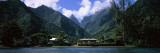Mountains and Buildings on the Coast, Tahiti, French Polynesia Wall Decal by Panoramic Images 