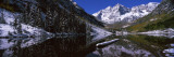 Reflection of a Mountain in a Lake, Maroon Bells, Aspen, Pitkin County, Colorado, USA Wall Decal by Panoramic Images 