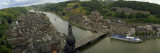 City and a Bridge across the River Viewed from the Dinant Citadel, Meuse River, Dinant, Belgium Wall Decal by Panoramic Images 
