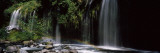 Rainbow Formed in Front of Waterfall in a Forest, Near Dunsmuir, California, USA Wall Decal by Panoramic Images 