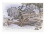 Corpsmen Landing at Dismal Niche in a Storm Giclee Print by Roger Cooke