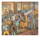 A Few Men are Gathered Together and Talking Giclée-tryk af Ronald Ginther A Few Men are Gathered Together and Talking Giclée-tryk af Ronald Ginther