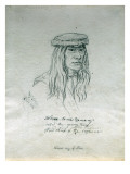 Portrait of We-Ah-Te-Na-Tee-Ma-Ny the Young Chief Head Chief of the Cayuses Giclee Print by Gustav Sohon