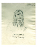Portrait of Idl-Mhus-Spek-Ha-Ny Chief of the Spokan Indians Giclee Print by Gustav Sohon