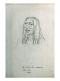 Portrait of Ou-Mah-Sis-Tsek-Se-Na-Cou Big Snake Piegan Giclee Print by Gustav Sohon