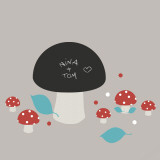 Champignons Muursticker Champignons Muursticker